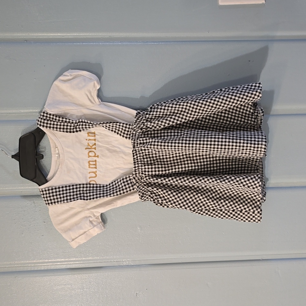 Girls Boutique Shirt/Overall Pumpkin Set